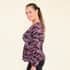 Tamsy Purple Abstract Pattern Long Sleeve Blouse - (L) image number 2