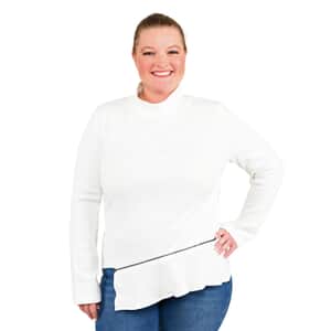 Tamsy White Turtleneck Sweater - (S)