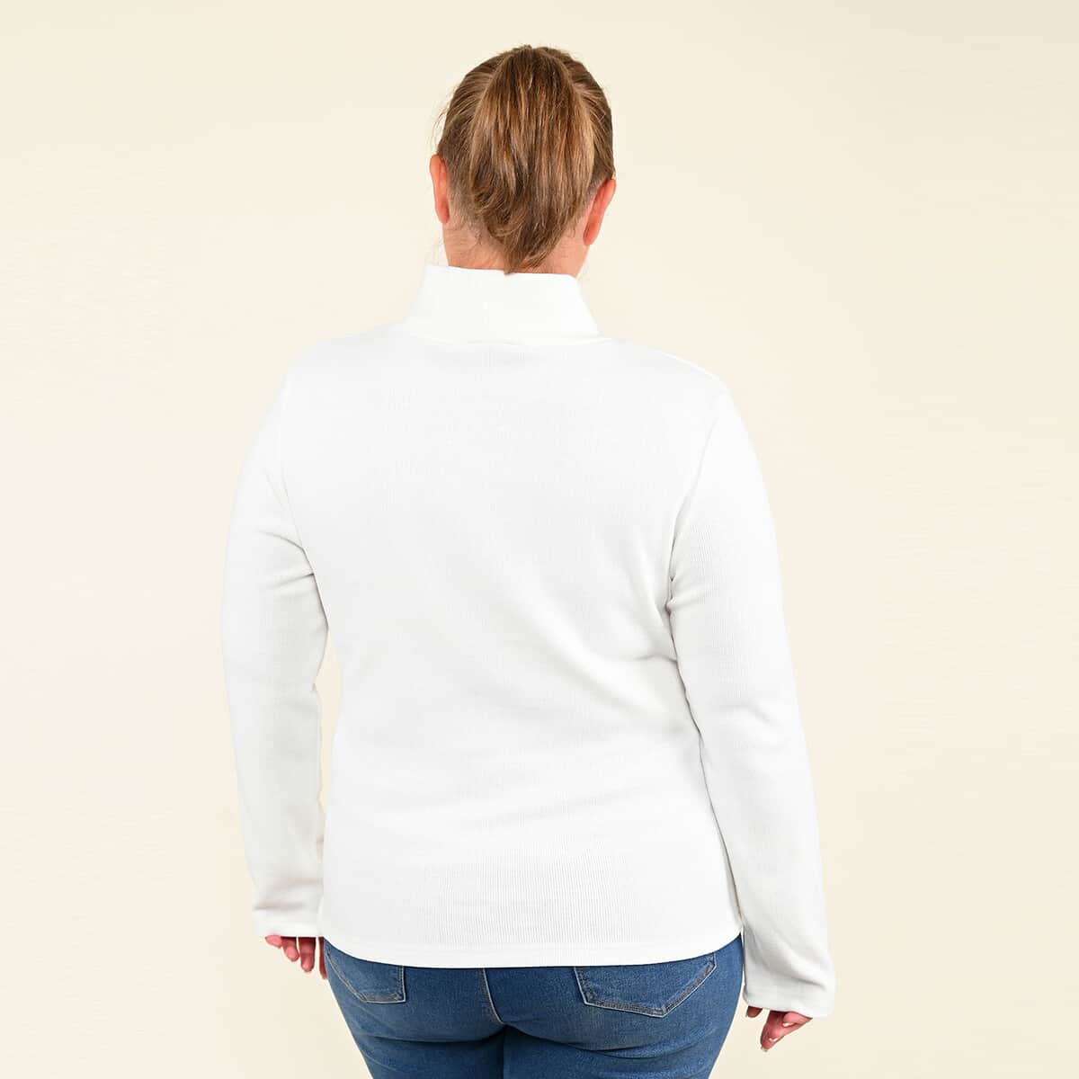 Tamsy White Turtleneck Sweater - (S) image number 1