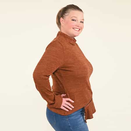 Rust Orange Knit Long Sleeve Turtleneck Sweater | Womens | X-Large (Available in XS, S, M, L) | Lulus