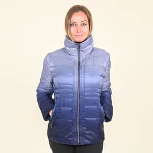 Tamsy Navy Ombre Puffer Jacket- (M)