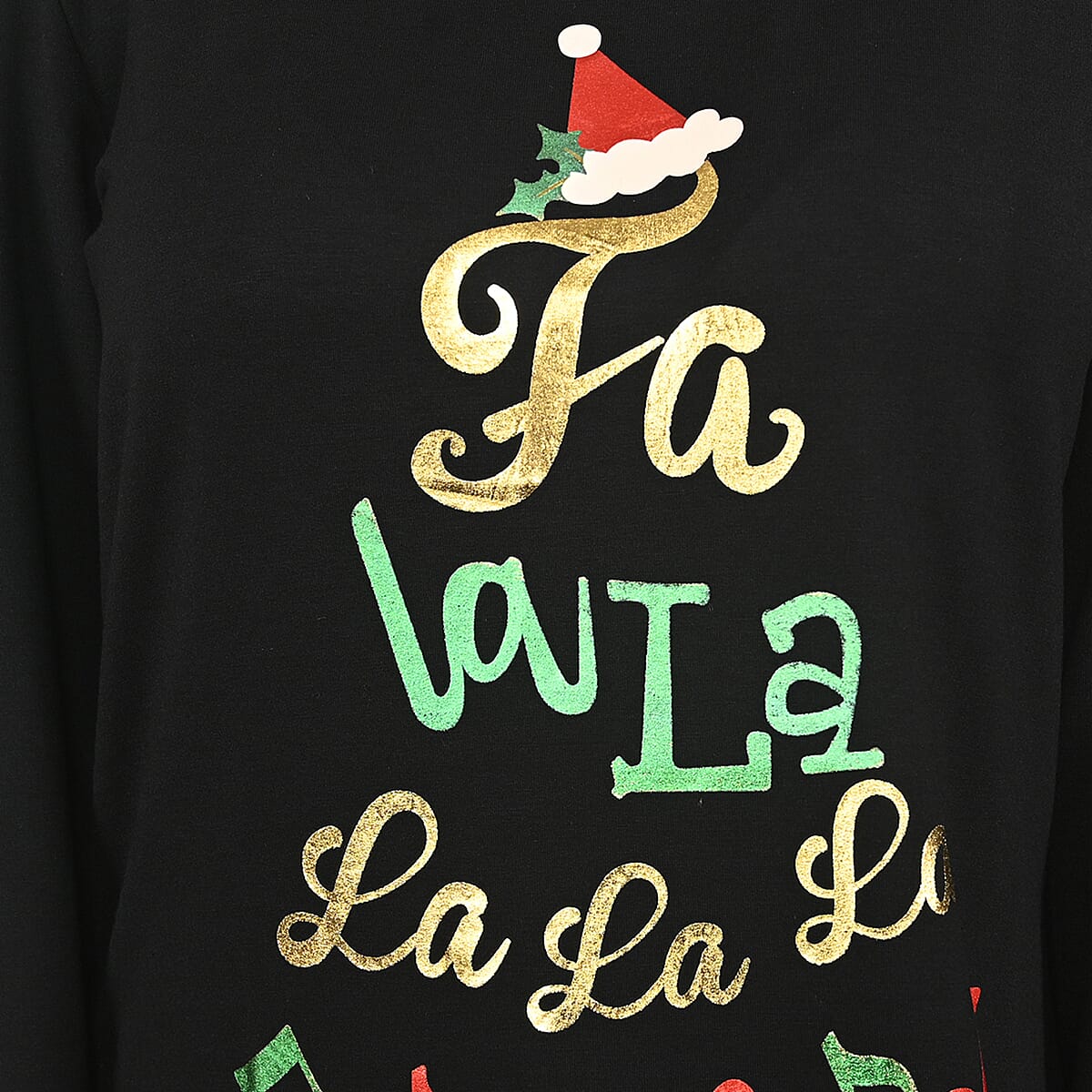 Tamsy Black Christmas Sweater - (XL) , Ladies Long Sleeve Sweater , Christmas Sweatshirt , Cute Sweaters , Women Sweater image number 3