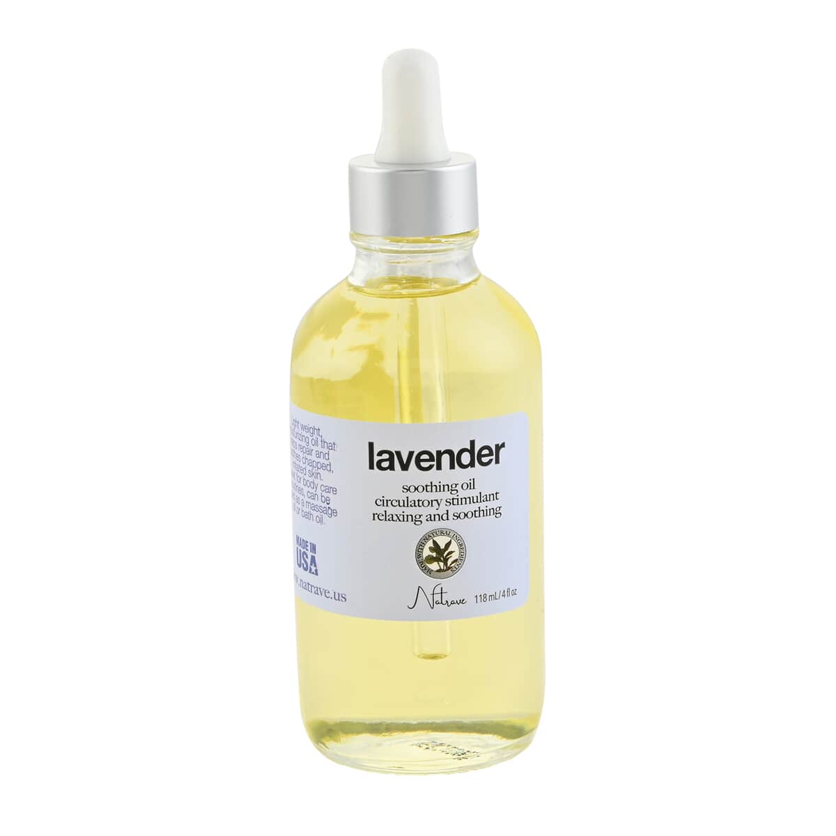 Natrave Lavender Hydrating Body Oil 4 fl Oz. (Made in USA) image number 0
