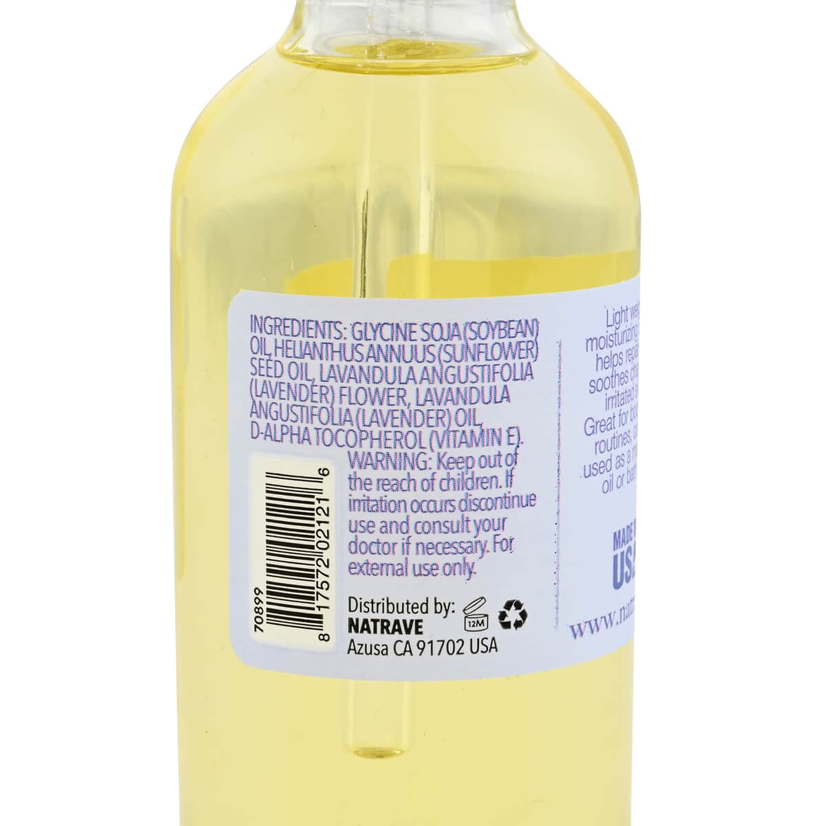 Natrave Lavender Hydrating Body Oil 4 fl Oz. (Made in USA) image number 2