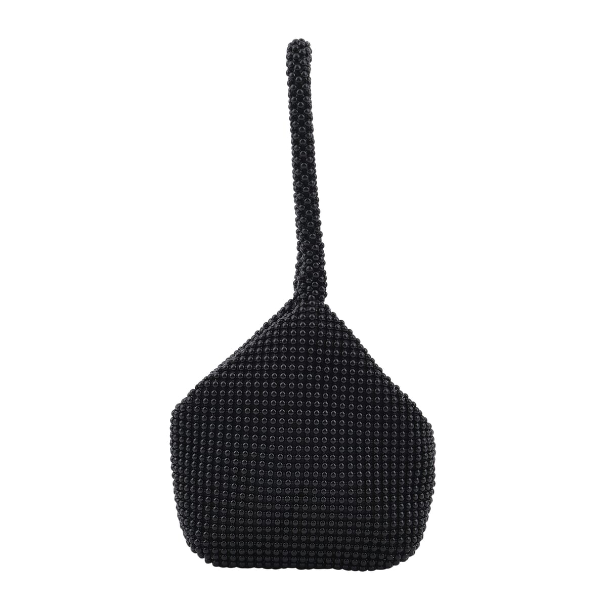 Black Sparkle and Glitter Triangle Purse with Zipper Closure image number 0