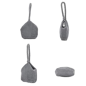 Gray Sparkle and Glitter Triangle Purse with Zipper Closure