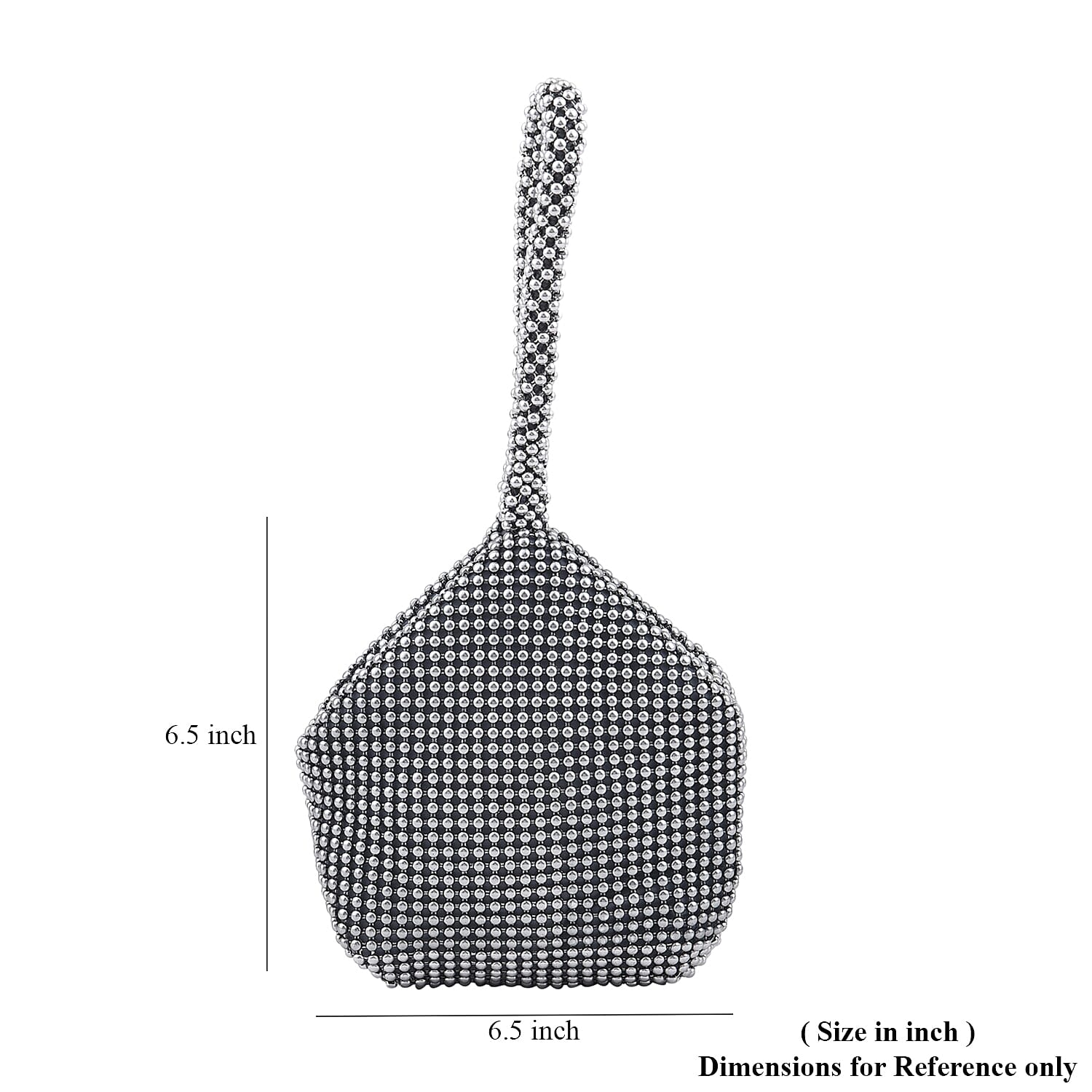 Gray Sparkle and Glitter Triangle Purse with Zipper Closure