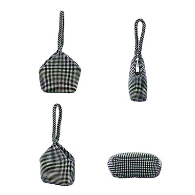 Multi Color Sparkle and Glitter Triangle Purse with Zipper Closure