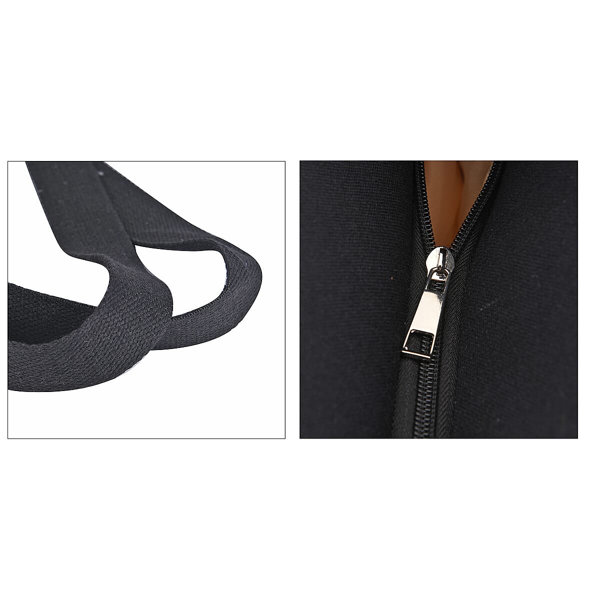 Multi Color Triangular Geometric Pattern Tote Bag with Handle Drop image number 4