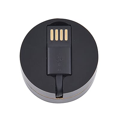 Homesmart Black 3-in-1 Retractable Charging Cable Box - Set of 2 (Built-in Lightning, Type-C, and Micro USB)