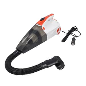 Homesmart White 4-in-1 Portable, Multi-Function, Electric-Powered, Wet/Dry Function Car Vacuum Cleaner With Powerful Air Pump, Three nozzles And Long Cable Cord