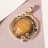 Karis South African Tiger's Eye Celestial Moon Stars Pendant in 18K YG Plated 11.40 ctw image number 1