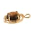 Karis South African Tiger's Eye Celestial Moon Stars Pendant in 18K YG Plated 11.40 ctw image number 3