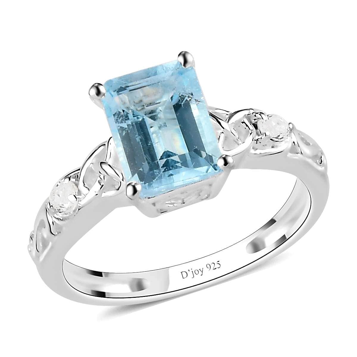 Sky Blue Topaz and White Topaz 2.00 ctw Ring in Sterling Silver (Size 11.0) image number 0