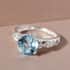 Sky Blue Topaz and White Topaz Ring in Sterling Silver (Size 10.0) 2.35 ctw image number 1