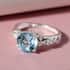 Sky Blue Topaz and White Topaz Ring in Sterling Silver (Size 10.0) 2.35 ctw image number 2