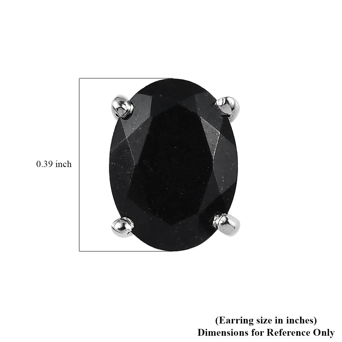 Australian Black Tourmaline 2.50 ctw Solitaire Stud Earrings in Platinum Over Sterling Silver image number 6