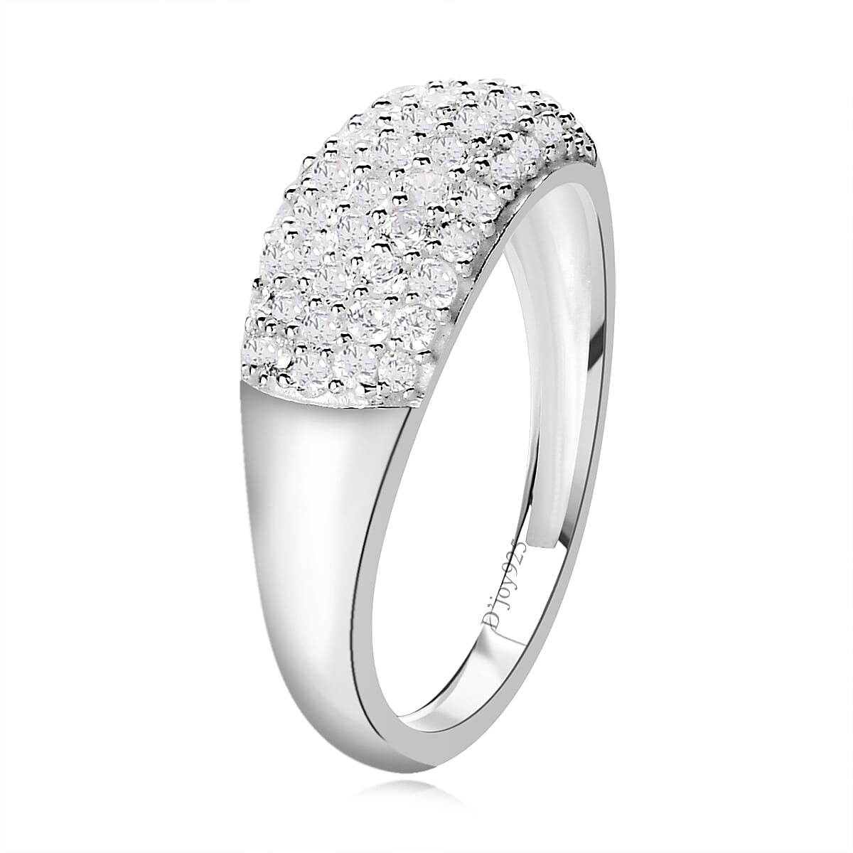 Simulated Diamond Band Ring in Sterling Silver (Size 10.0) 2.90 ctw