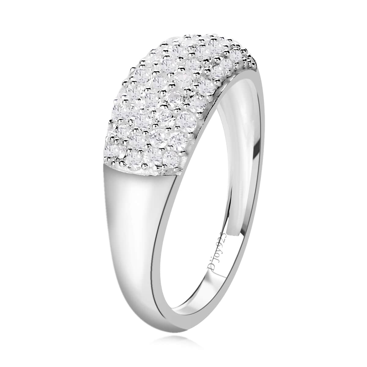 Simulated Diamond Band Ring in Sterling Silver (Size 10.0) 2.90 ctw image number 3