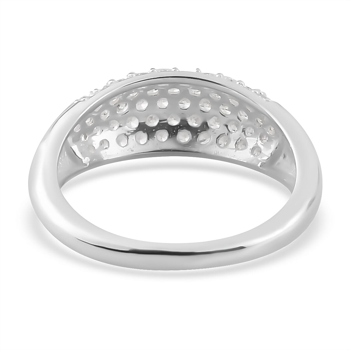 Simulated Diamond Band Ring in Sterling Silver (Size 10.0) 2.90 ctw