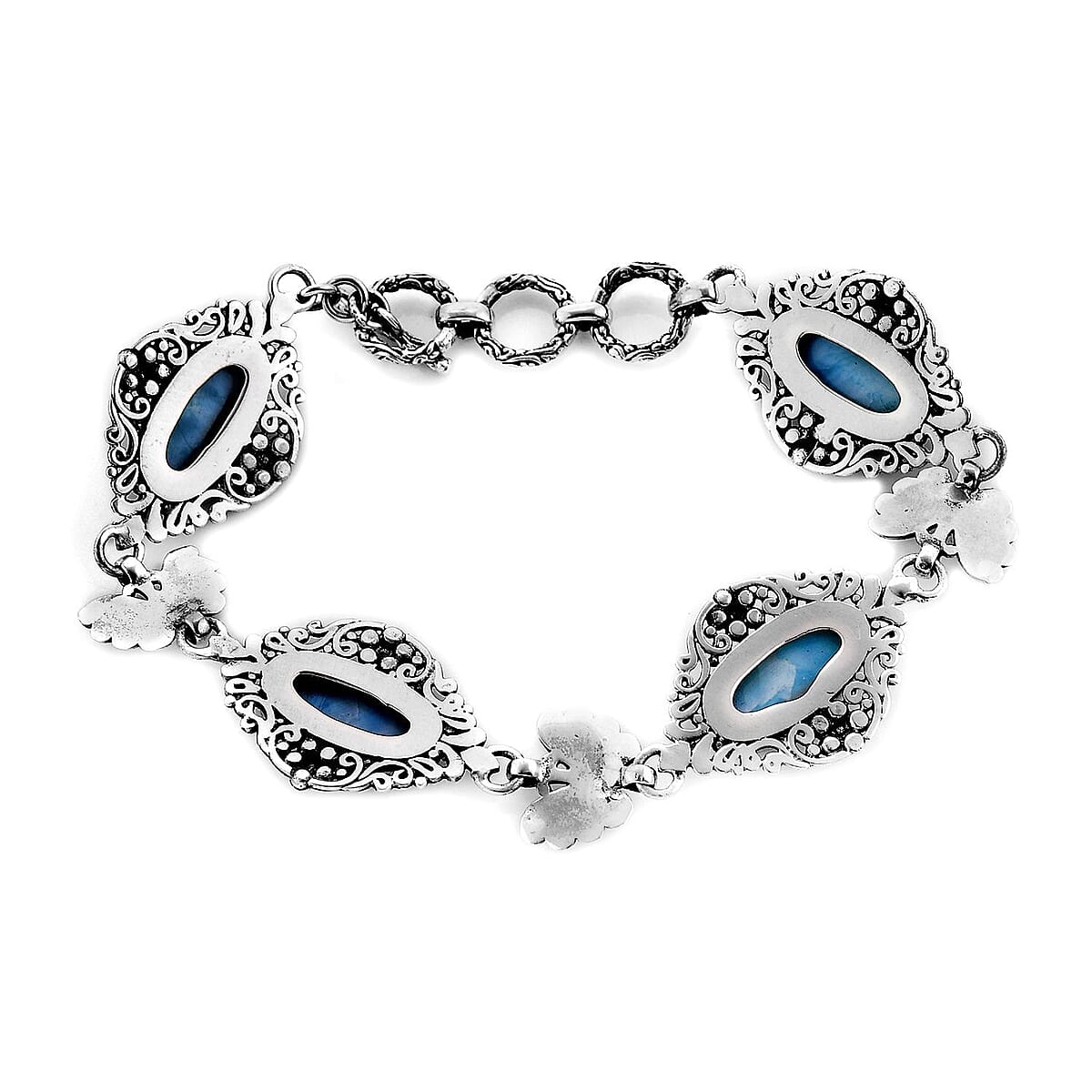 Bali Legacy Larimar Bracelet in Sterling Silver (7.50 In) 21.00 ctw image number 2