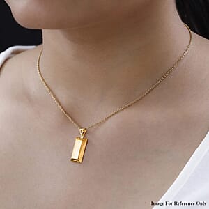 Iliana 18K Yellow Gold Electroform Bar Pendant without Chain 1.47 Grams