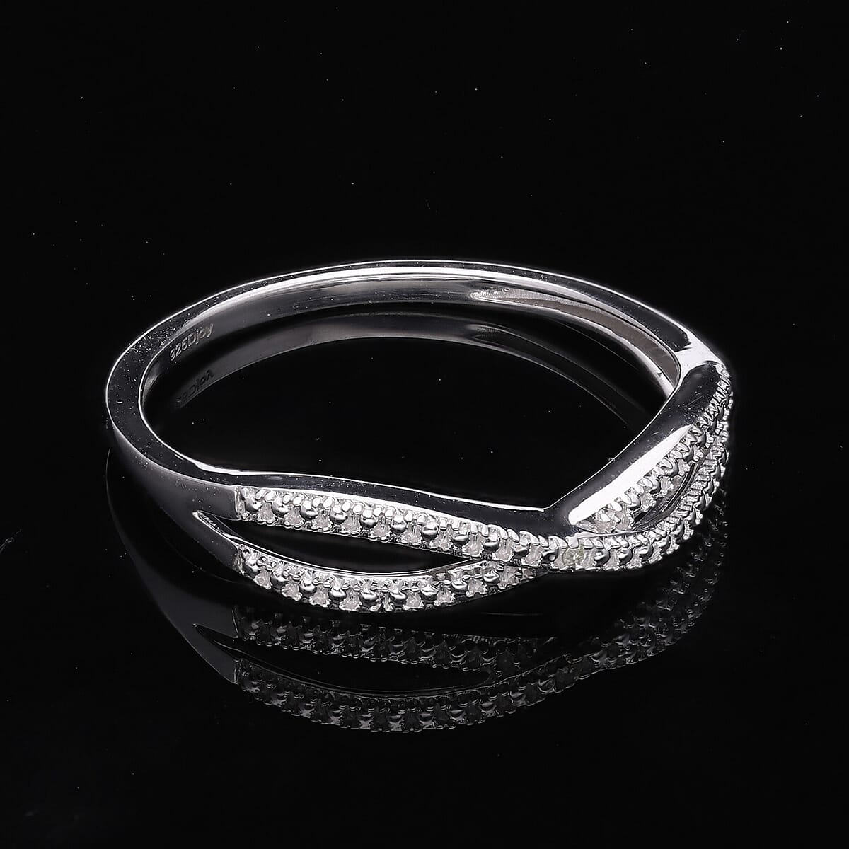 Diamond Accent Infinity Ring in Platinum Over Sterling Silver image number 1