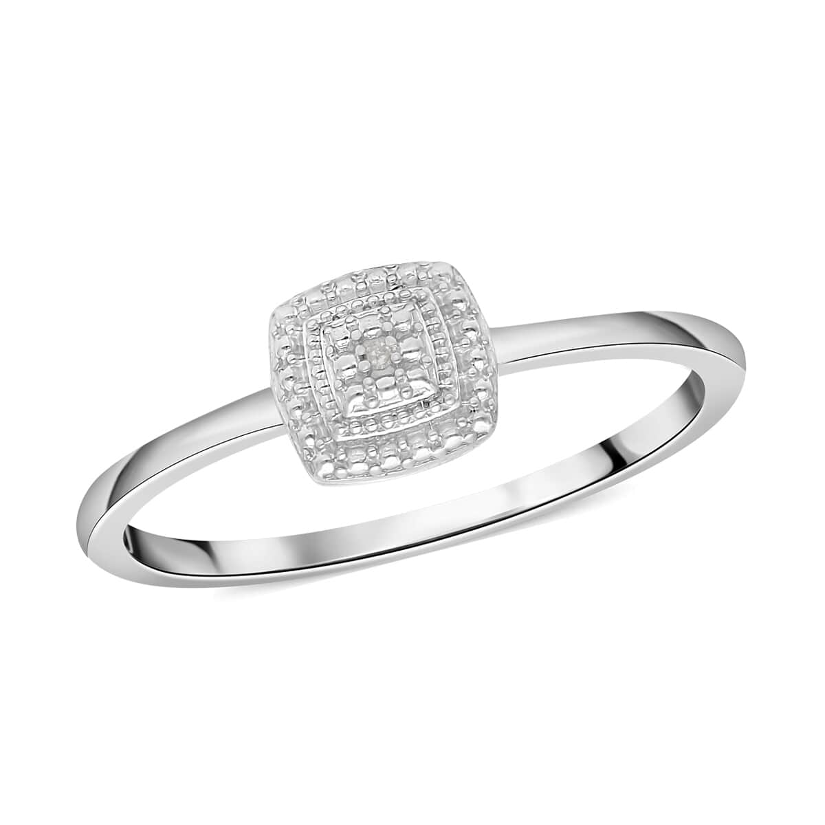 Diamond Accent Ring in Platinum Over Sterling Silver image number 0