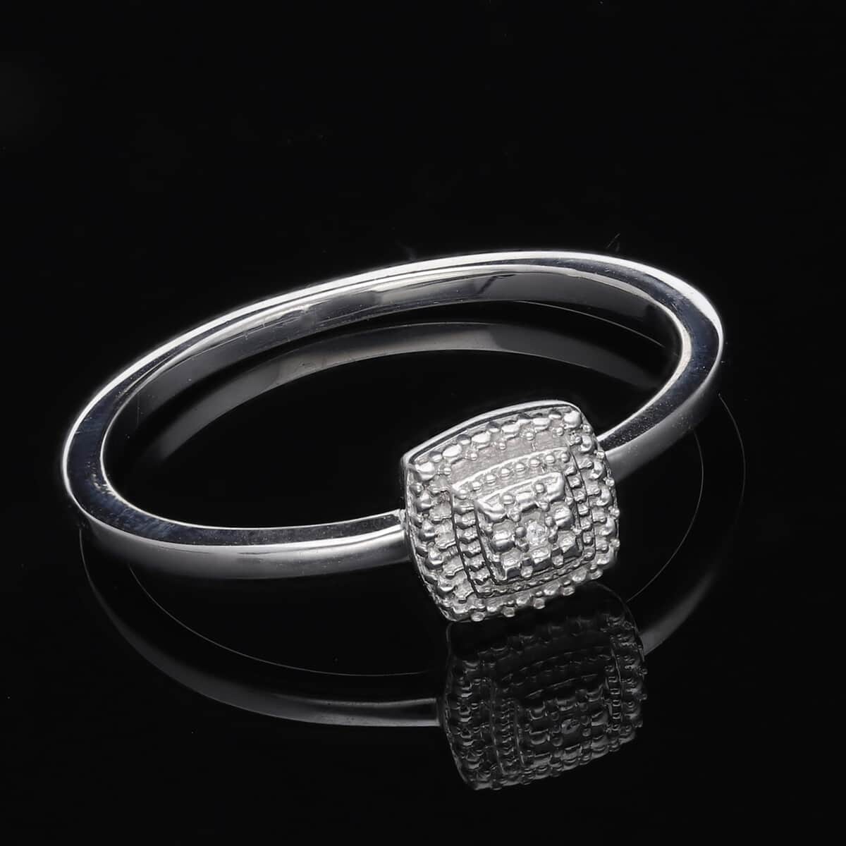 Diamond Accent Ring in Platinum Over Sterling Silver image number 1