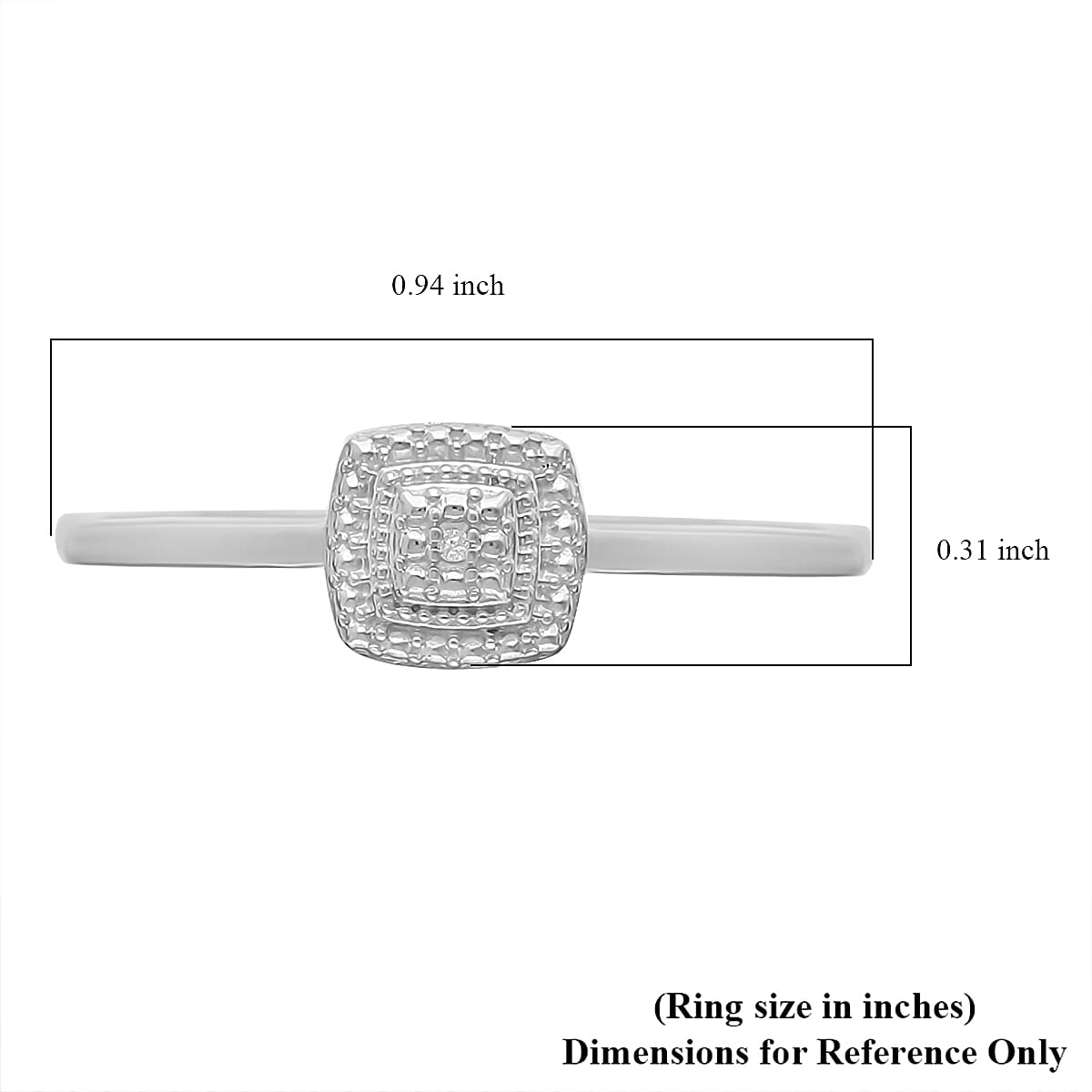 Diamond Accent Ring in Platinum Over Sterling Silver (Size 7.0) image number 5