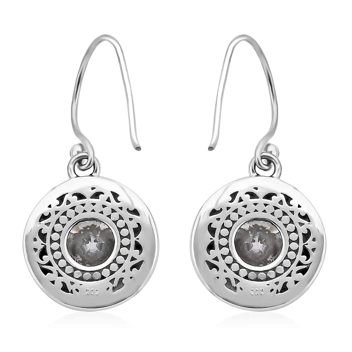 Bali Legacy Moissanite Dangle Earrings in Sterling Silver 3.60 ctw image number 4