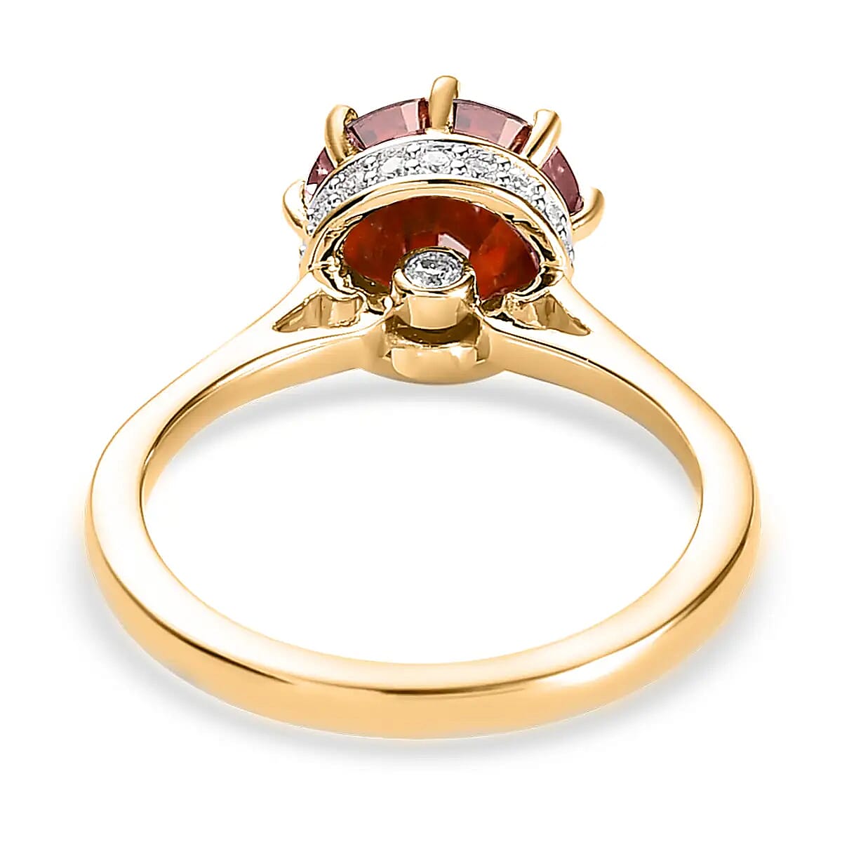 Red and White Moissanite Ring in Vermeil Yellow Gold Over Sterling Silver (Size 9.0) 2.65 ctw image number 5