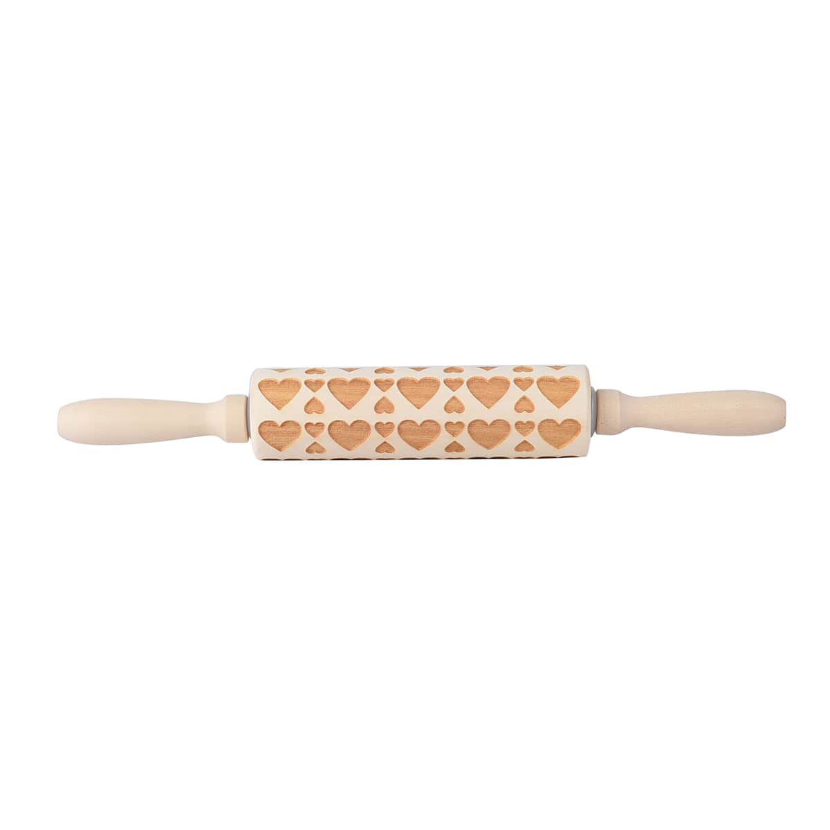 "rolling pin (heart) Material: wood Size:35x4.5cm cm/13.78x1.77 inch Weight: 180g Colour: wood" image number 0