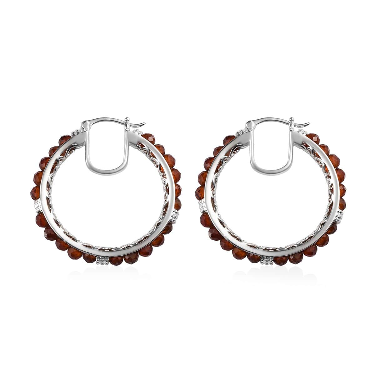 KARIS Multi Gemstone Hoop Earrings in Platinum Bond 15.85 ctw image number 3