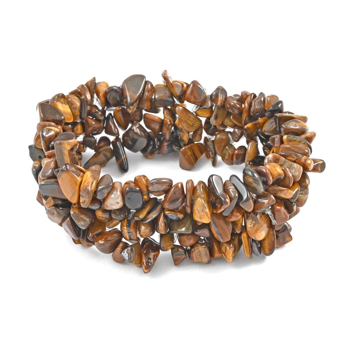 Tiger's Eye Chips Stretch Bracelet 250.00 ctw image number 0