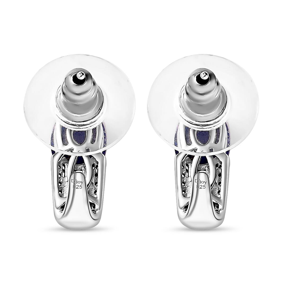 TLV Niassa Ruby (FF), White Topaz J-Hoop Earrings in Vermeil YG Over Sterling Silver 4.15 ctw