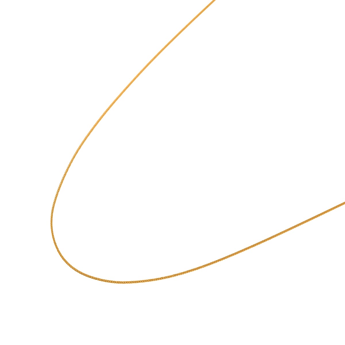 22K Yellow Gold Spiga Chain Necklace 22 Inches 2 Grams image number 1