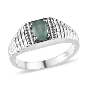 Grandidierite Men's Ring in Platinum Over Sterling Silver 0.85 ctw