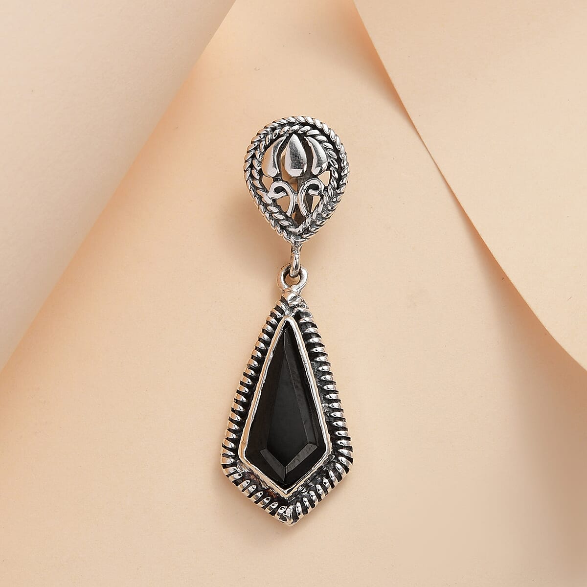 Elite Shungite Pendant in Sterling Silver 1.40 ctw image number 1