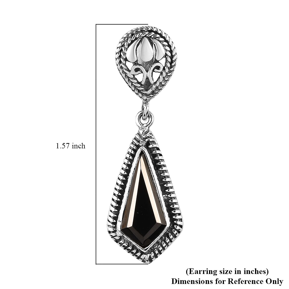 Elite Shungite Pendant in Sterling Silver 1.40 ctw image number 5