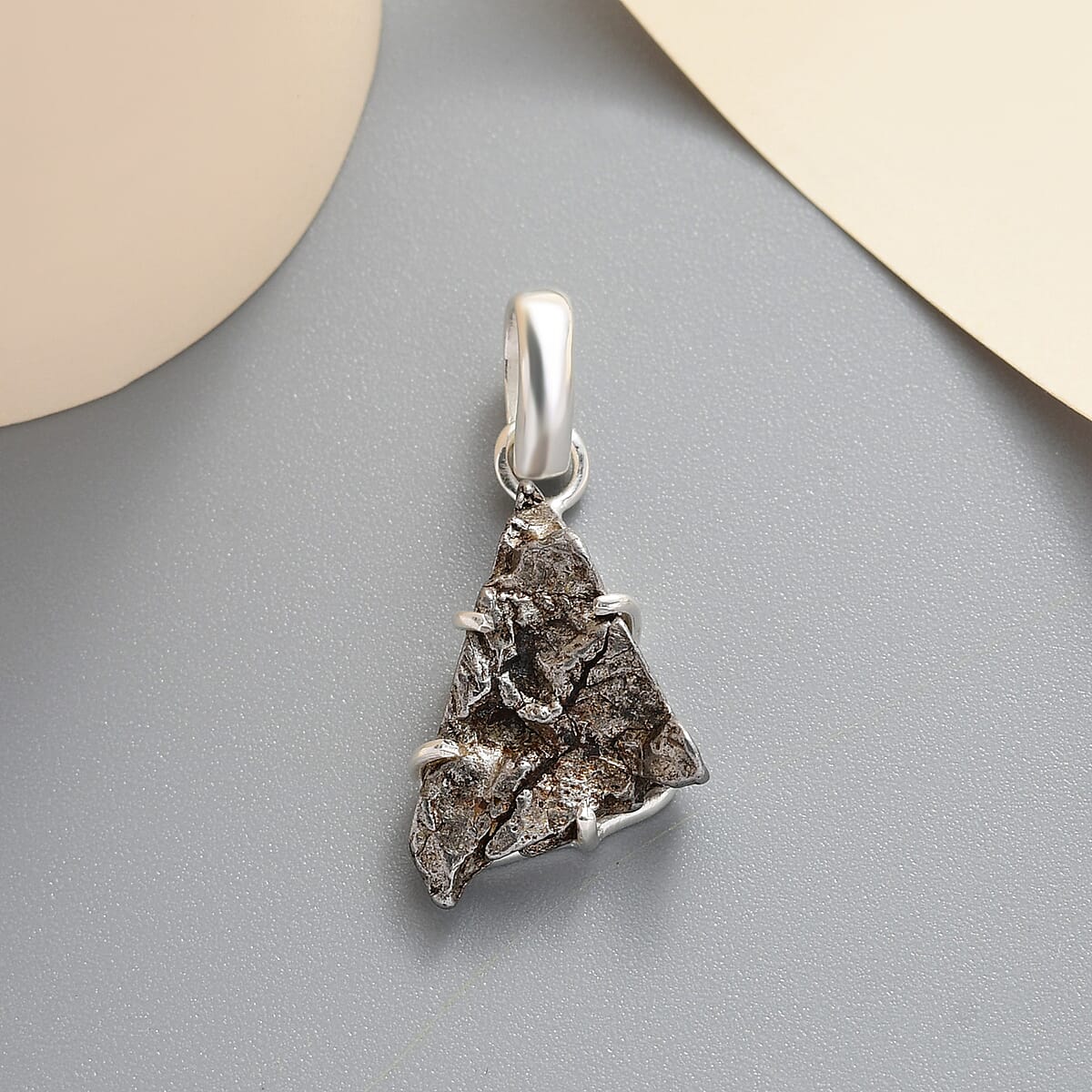 Marvelous Meteorite Pendant in Sterling Silver image number 1