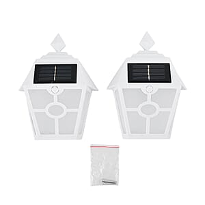 So Grand Set of Mounted Solar Lights -White