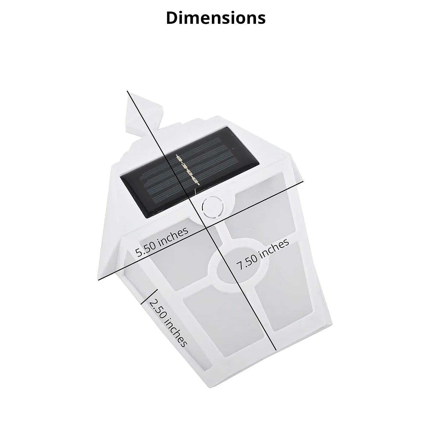 Closeout So Grand Set of Mounted Solar Lights -White