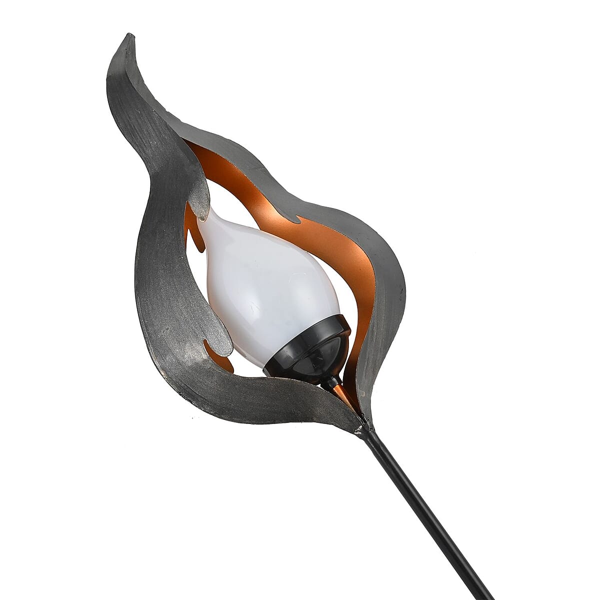 Original Treasure Set of 2 Flickering Flame Solar Torches - Adjustable Height up to 70 &ndash; Fire , Solar Lamp , Outdoor Lamp Lights , Solar Garden Lights image number 2