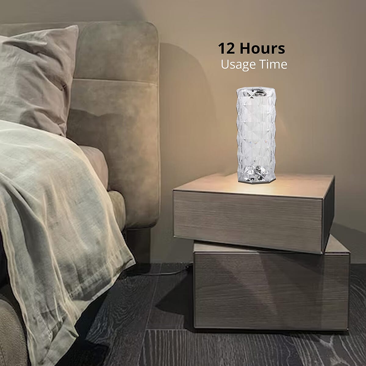 Wishicious Rose Crystal 3D Color Changing LED Lamp image number 1