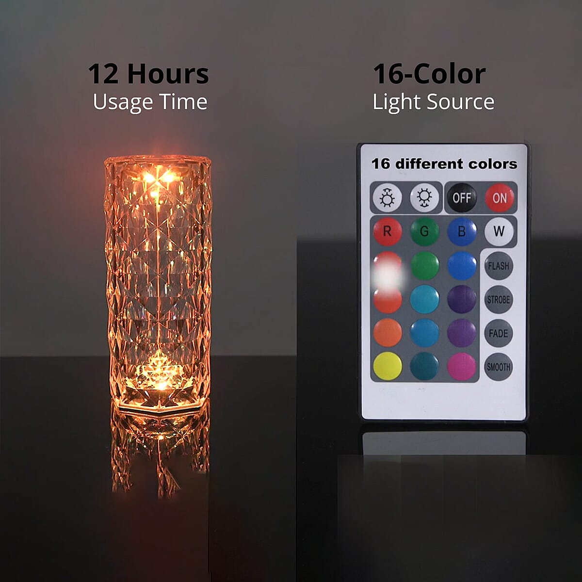 Wishicious Rose Crystal 3D Color Changing LED Lamp image number 2