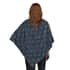 Passage Gray Floral Pattern Faux Fur Poncho image number 1