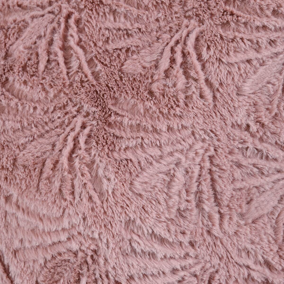 Passage Pink Floral Pattern Faux Fur Poncho image number 4