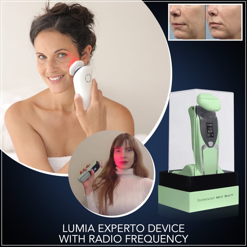 Lumia Experto Beauty Device with RF, LED, and Infrared Technology in Mint with Free RF Gel