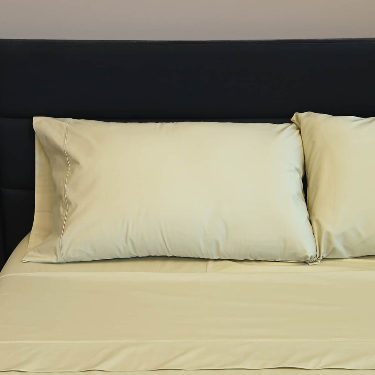 Master Suite Mustard 500TC 100% Cotton Sheet Set -Queen | Bedsheet Set | Bed Cover Set | Bedding Set | Bedspread image number 1